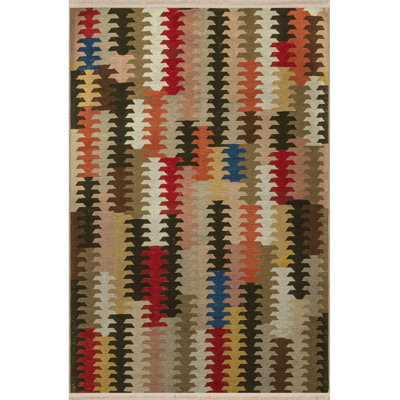 Multi Color Mixed Geometric Shape Pattern Creative Modern Decorative Machine Washable Area Rug