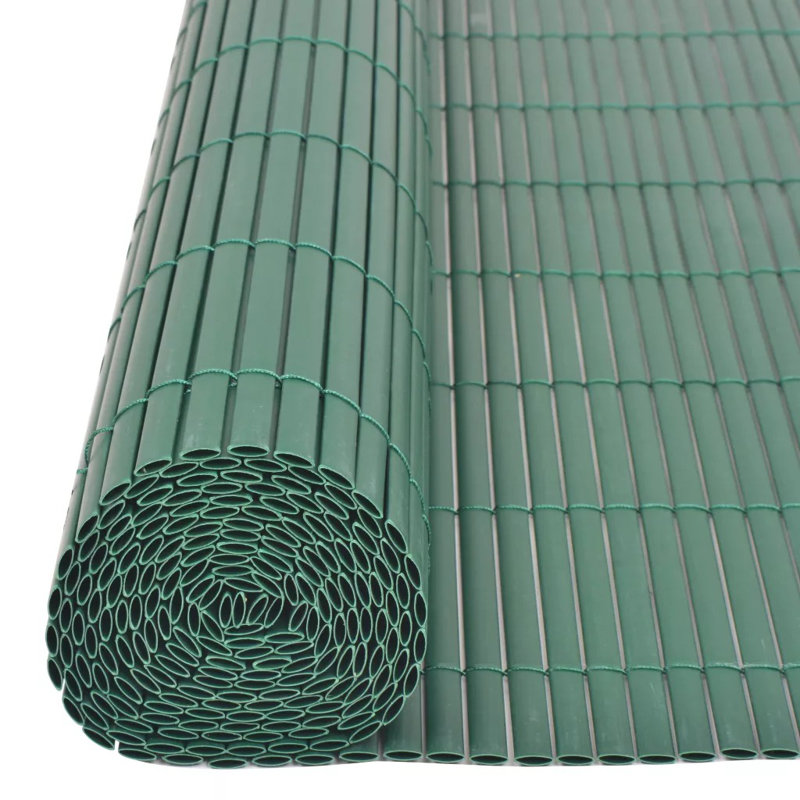 Clôture de patio à double face PVC 35,4 x 118,1 po vidaXL - vert