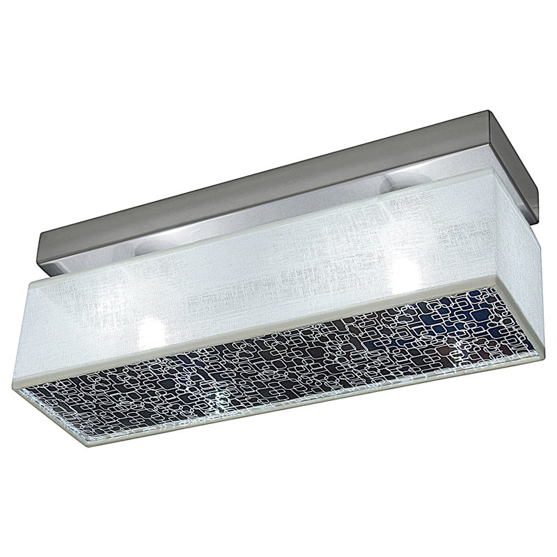 Sevinc Flush Mount, Silver, White Transparent