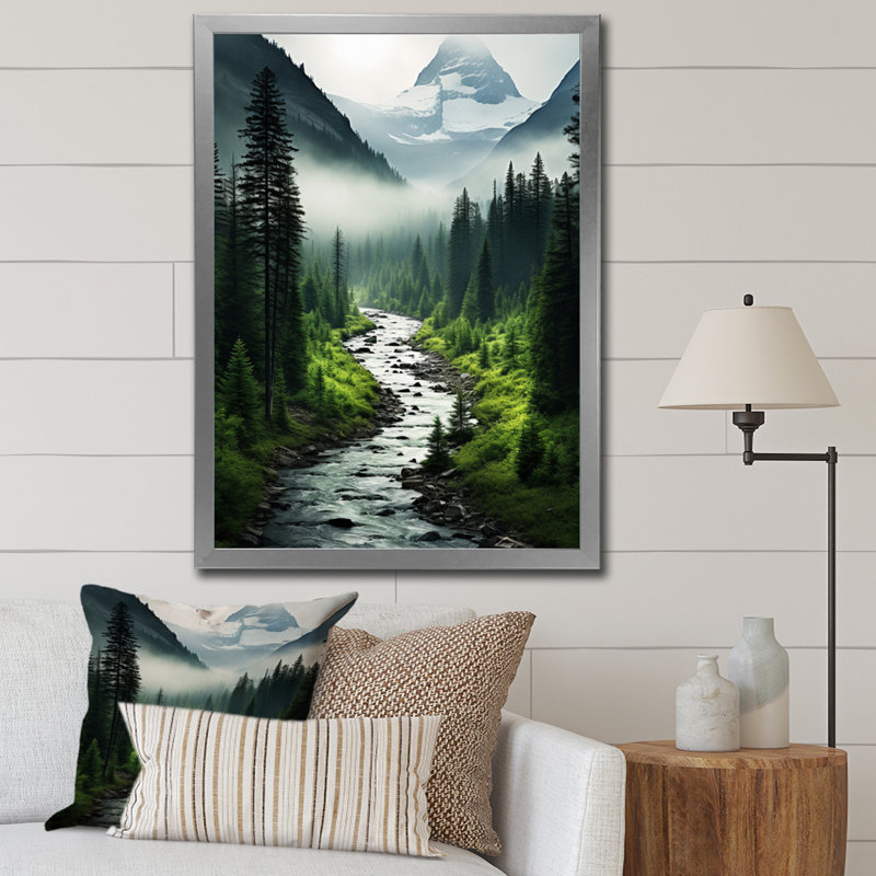 Beedie Canada Misty Morning sur toile, H 40 po x l 30 po x P 1,5 po, Cadre photo argenté