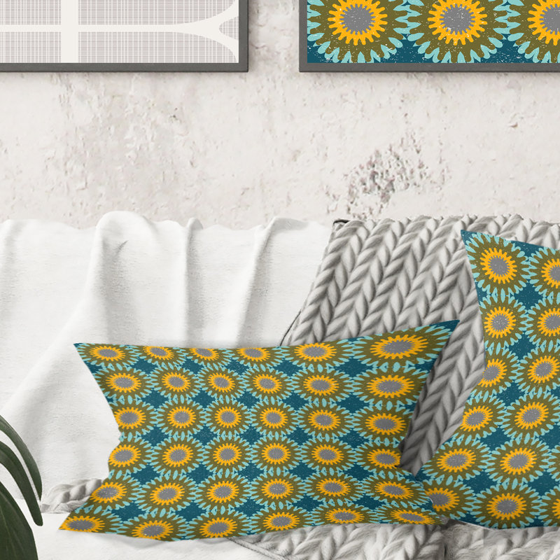 Coussin décoratif rétro Mid-Century