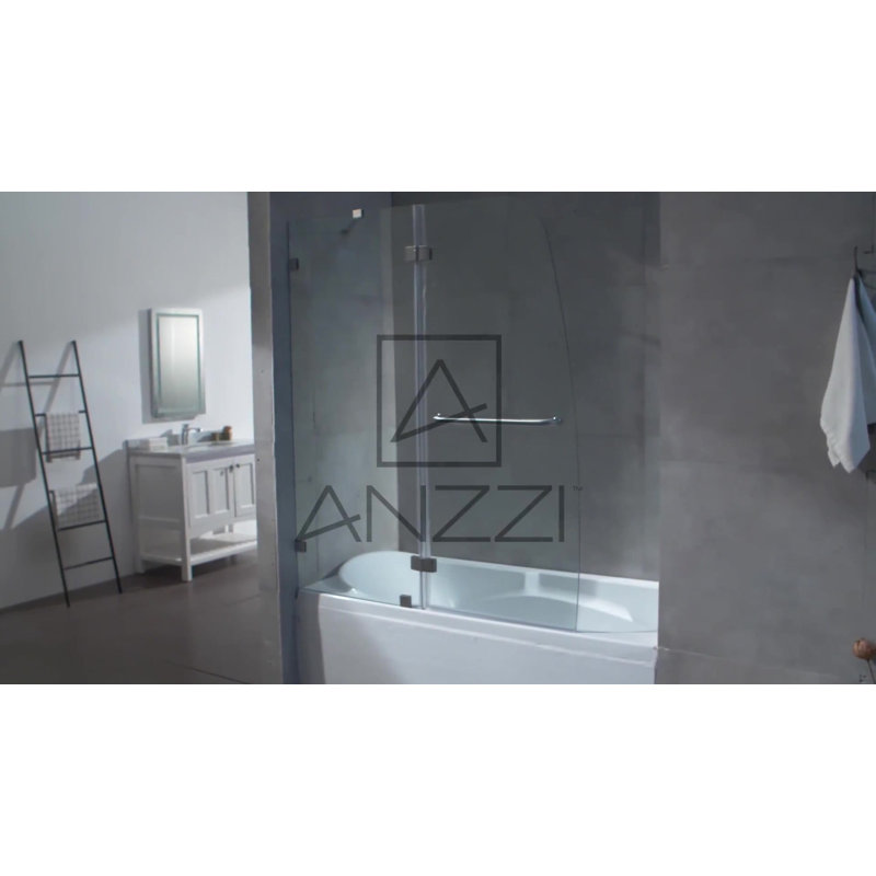 Stellar Matte Black Frameless Double Sliding Shower Door