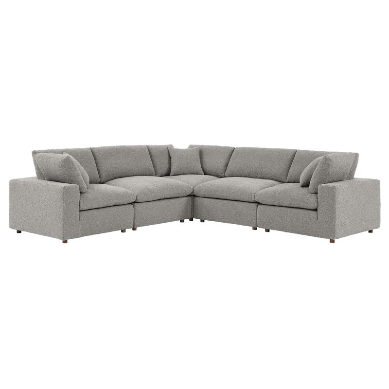 Canapé modulaire 5 pièces Commix, Gris clair