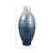 Elegant Ombre Design Capiz Vase - Decorative Tall Table Vase For Home Decor - Textured Flower Vase For Living Room Or Entryway Displays - Ivory & Blue-317351911