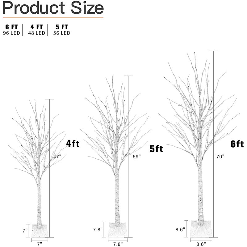 70'' LED Lighted Trees & Branches