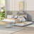 Carraway Metal Platform Bed with Trundle and Power Outlets Headboard-1587484743-1587484740