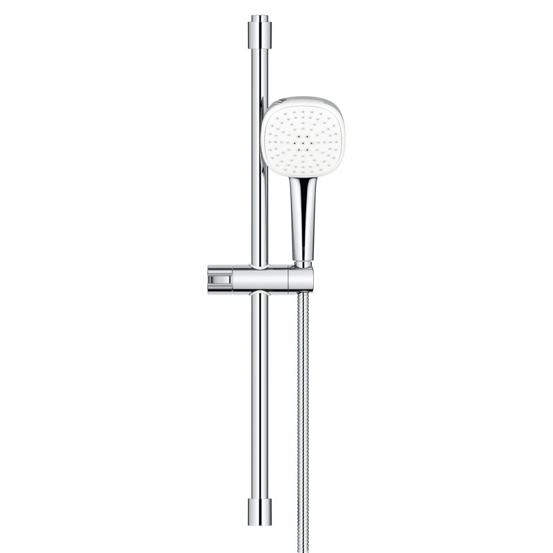Tempesta 110 Square 24in Shower Rail Set, 2-Spray, StarLight Chrome