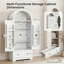 Armoire de cuisine arquée avec tablettes réglables et tiroir, bois