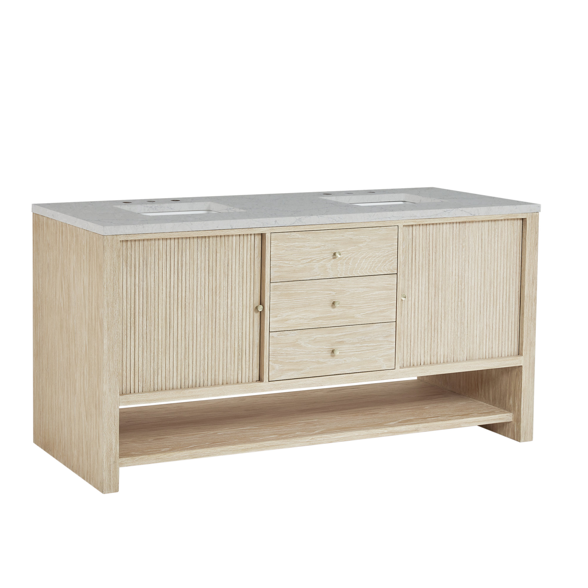 Marigot 72'' W Double Vanity, Eternal Jasmine Pearl, 8" Widespread