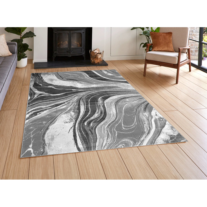Charona Abstract Flatweave Indoor / Outdoor Area Rug, Rectangle 120 x 170 cm