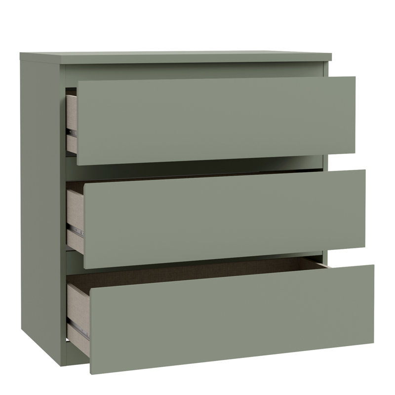 77.2 cm W Chest of 3 Drawers, Green