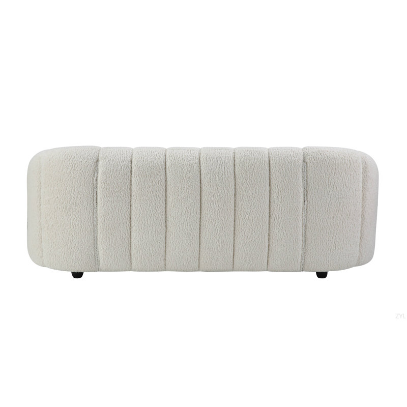 Osmash White Teddy Sherpa Sofa