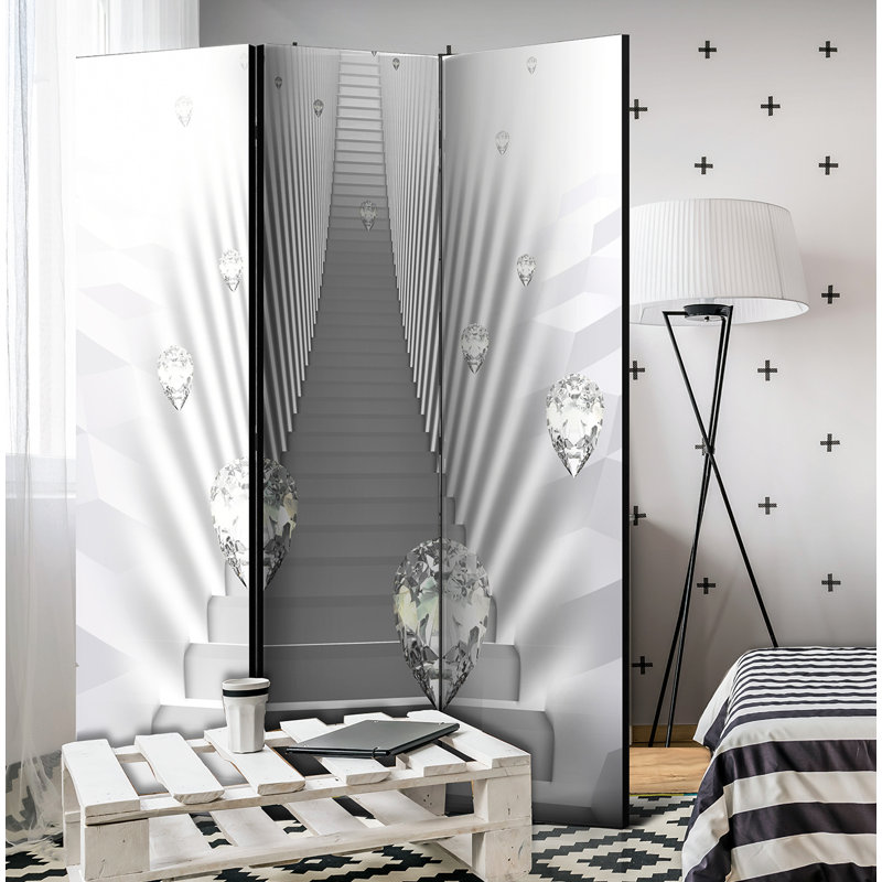 Carlsbourg Solid Wood Folding Room Divider, 3