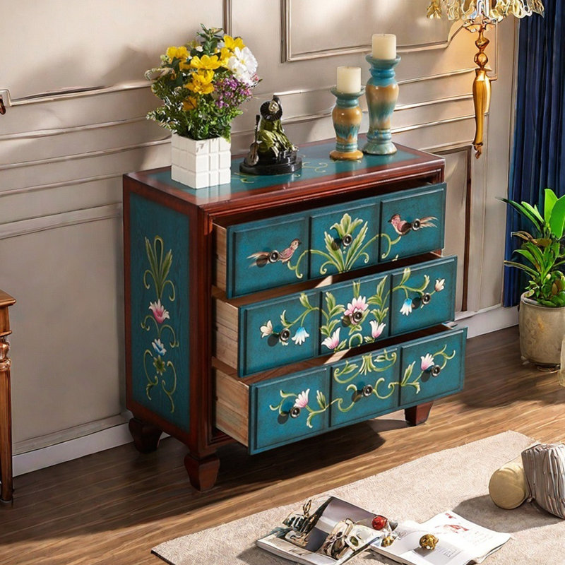 Commode décorative peinte de style européen