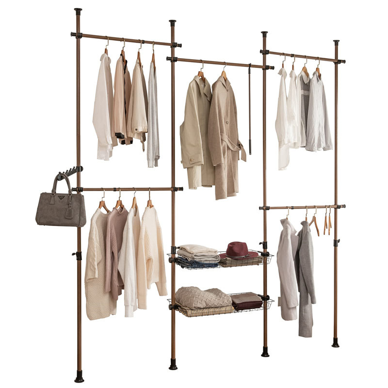 Adjustable Clothing Rack, Gold