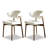 White Solid back side Chair(Set of 2)