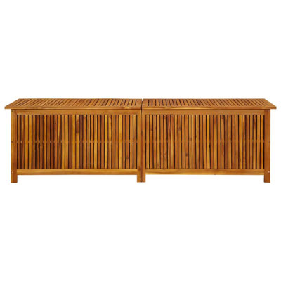 META 200cm W 340L Acacia Solid Wood Deck Box in Brown