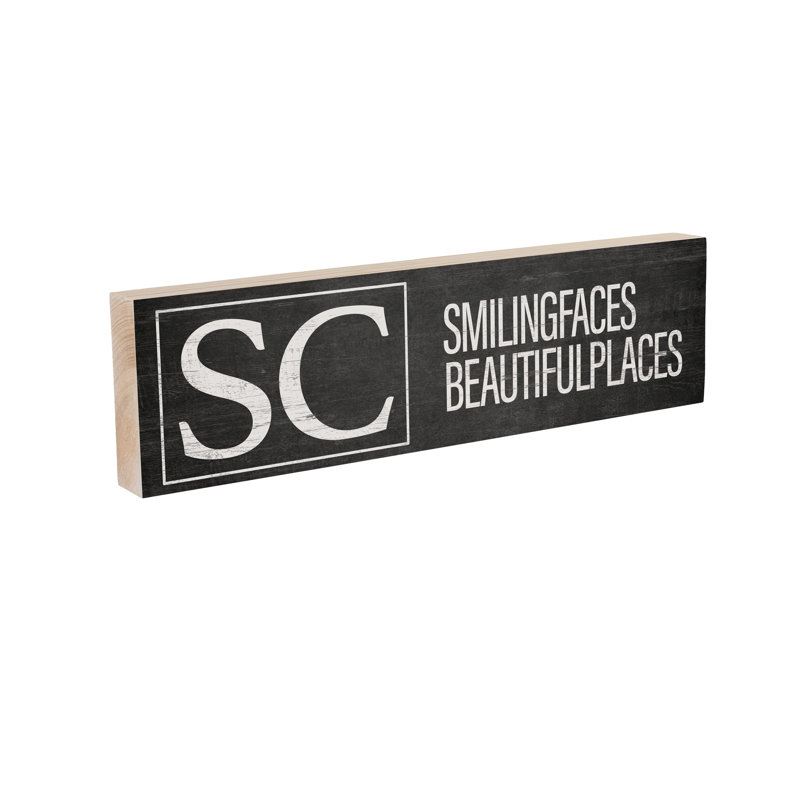 Plaque de cheminée State en bois 18 x 5 po South Carolina
