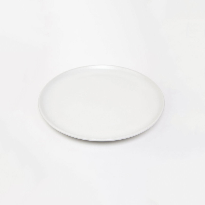Assiette plate en grès 11,4 po Borgen, Craie