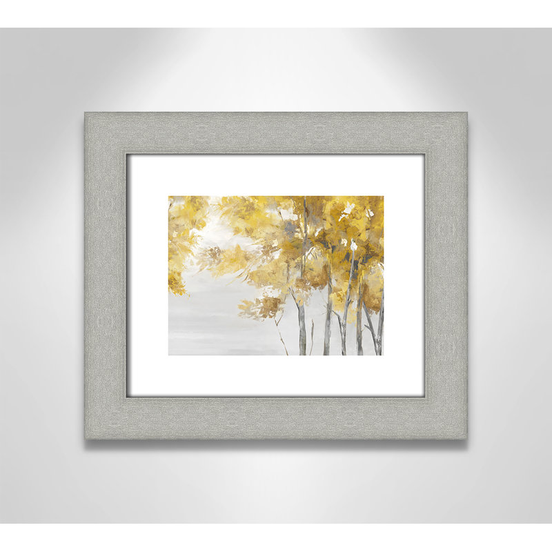Jaune altruiste - Art encadré autoportant, H 14,5 po x l 16,5 po x P 1,25 po, Cadre argent brossé