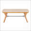 Banc en bois naturel Folia Mid-Century