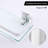 Wall Mounted Rectangle Glass Shelf with Aluminum Silver Rails, Extra Thick Tempered Glass Floating Shelf for Bathroom Storage-1929912166
