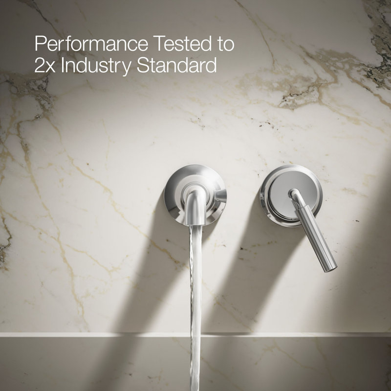 Tone Wall-Mount Single-Handle Bathroom Sink Faucet, Polished Chrome