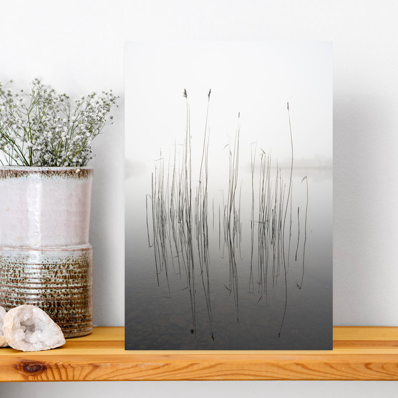 Art contemporain minimaliste, paysage serein paisible, lever de soleil, H 18 po x l 12 po