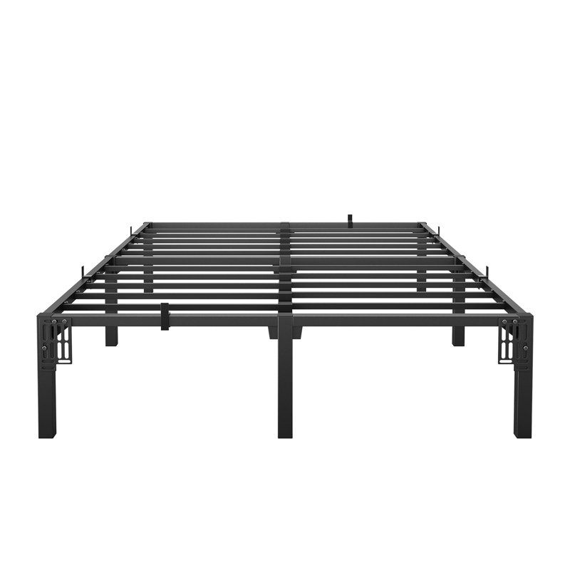 Bed Frame, Heavy Duty Metal Platform Bed Frame with Durable Iron Slat Support and Legs, No Box Spring Required, No Screws Needed, Support Up to 800 LBS, Tool-Free Assembly