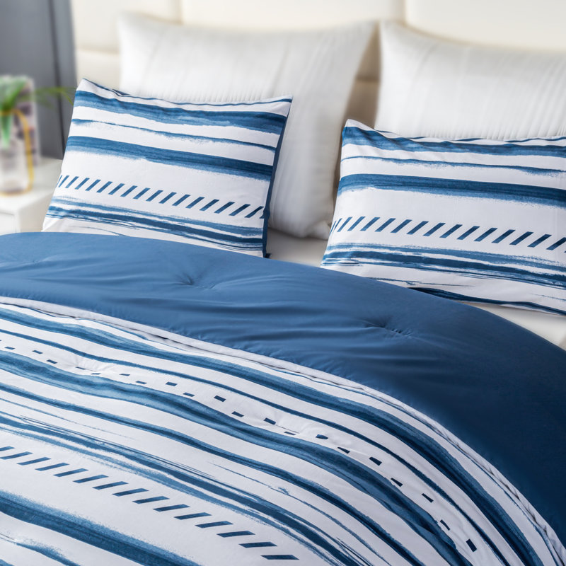 Printed Comforter Set With 100% Cotton Cover, King Comforter + 2 Standard Pillowcases