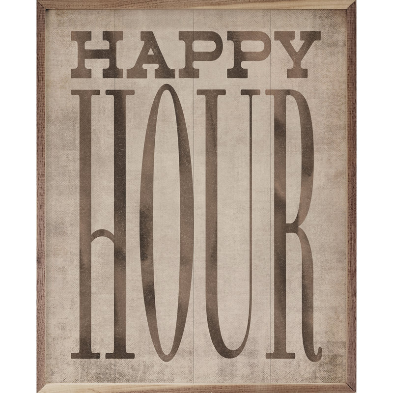 Happy Hour, H 30 po x l 24 po, Brun