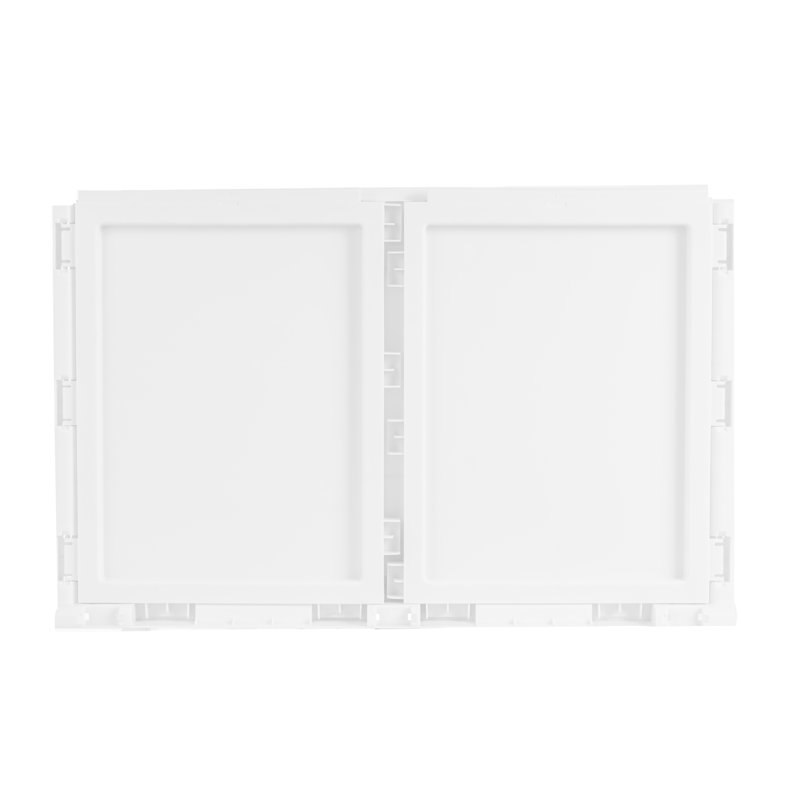 Bac de rangement empilable IRIS avec couvercle, 53 pintes, blanc, paquet de 2