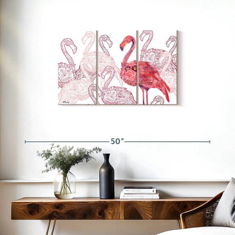 Brampt Flamingo Flock White, 20" H x 33" W