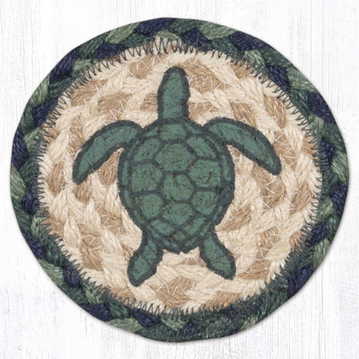  IC-359 Aqua Turtle Printed Coaster 5"x5"
