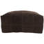 Repose-pieds carré en cuir brun foncé Sharita-88409216