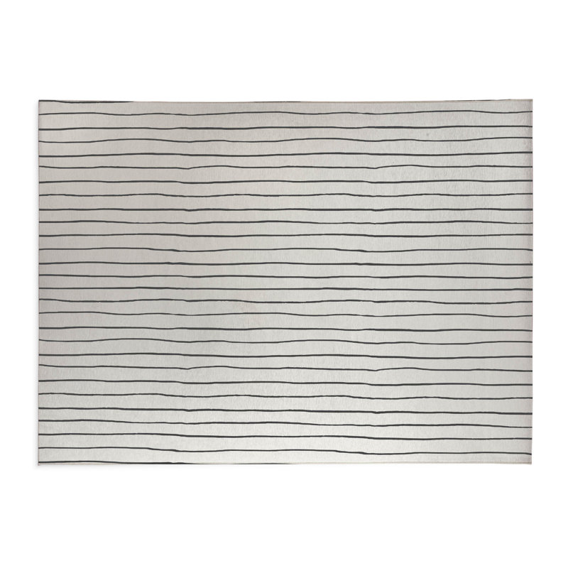 Smooth Lay Kids Play Mat, Ivory/Charcoal, Rectangle 2' x 3'