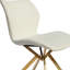 Ensemble de quatre chaises d'appoint blanches et dorées en similicuir-1732056408-1732056410