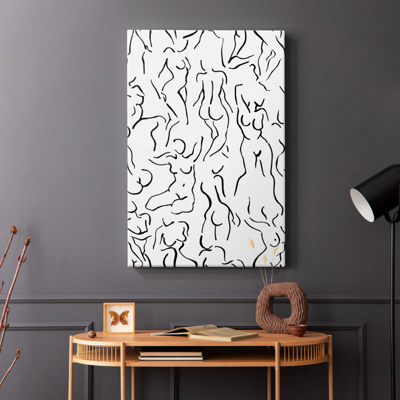 Imprimé floral rétro Cxxxx - galerie Cavas, H 48 po x l 32 po