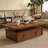 Medieval-style rectangular storage coffee table-1953868139
