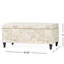 Beige avec housse en tissu de lin, structure en bois, couleur, siège supplémentaire et rangement polyvalent - option de sièges contemporains de style français Flair