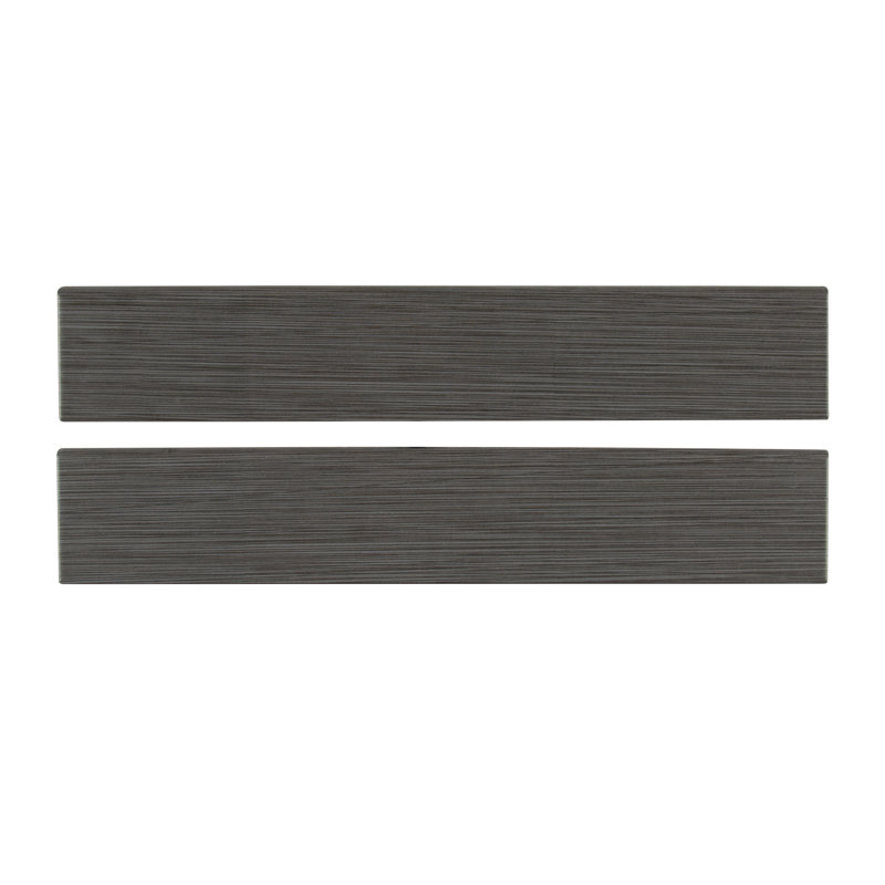 Carreau de faïence en porcelaine mat 3 po x 18 po Discovery, Gris anthracite urbain