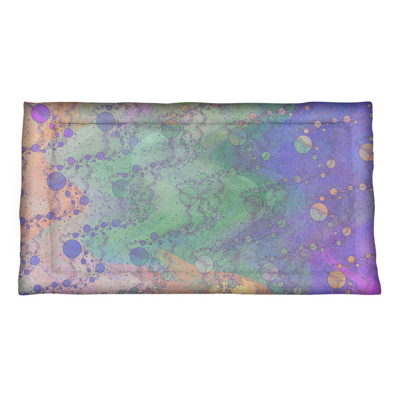 Taie décorative Katelyn Elizabeth Planets, Simple standard, Microfibre, Orange / Vert / Mauve