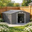 Remise de rangement extérieure, remise pour outils de jardin, remise de jardin en métal