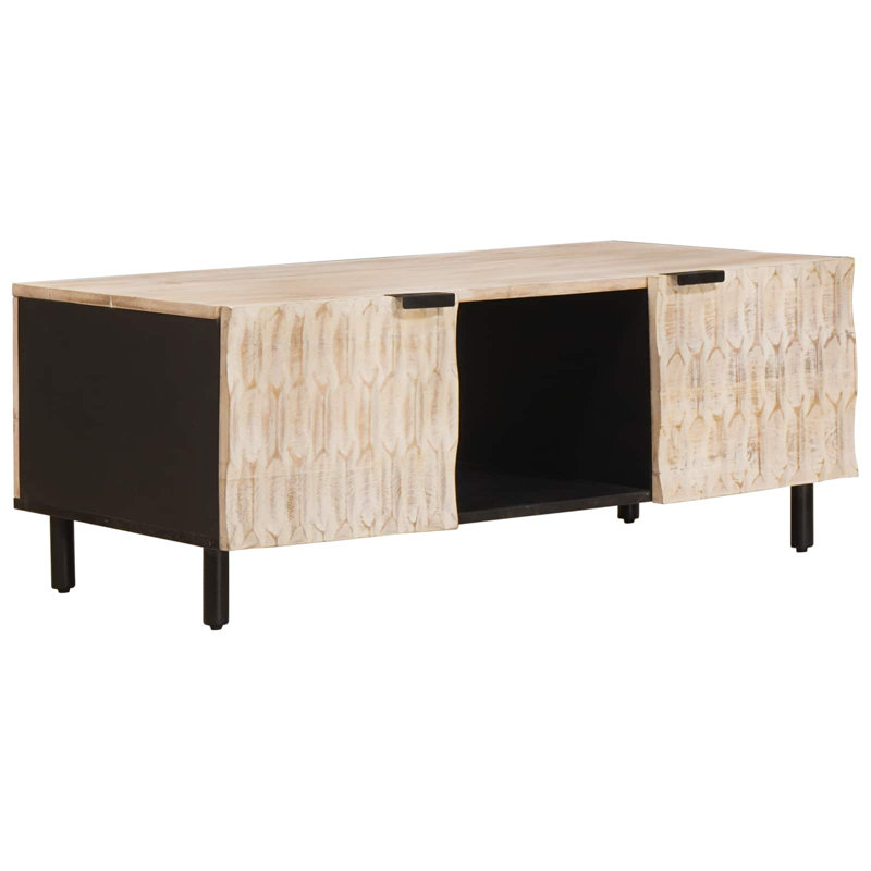 Coffee Table with Storage, White