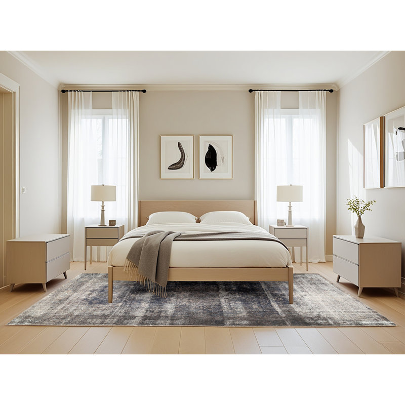 Tapis traditionnel gris / mauve Androscogin, Rectangle 5 pi x 8 pi