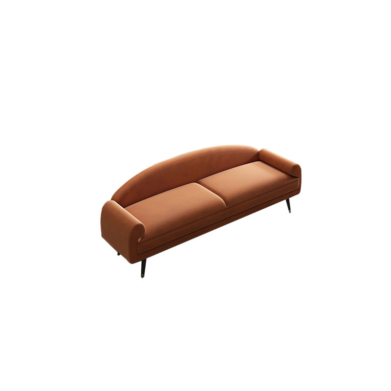Banc rembourré Oriental Charm, Orange, H 21,65 po x l 59,05 po x P 19,68 po