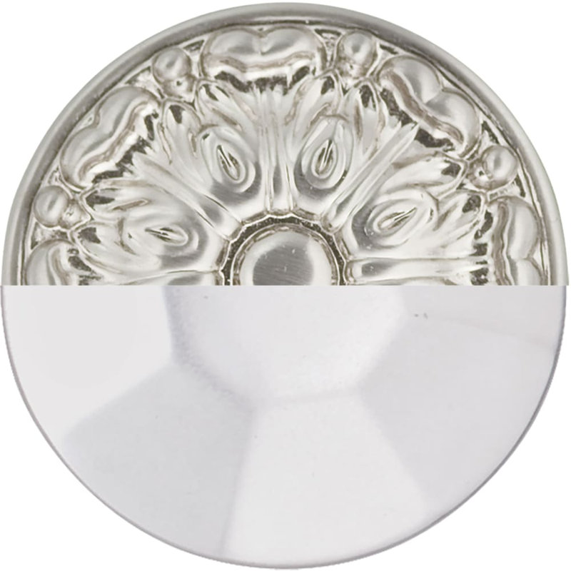 Loft 1" Diameter Mushroom Knob, Nickel with White