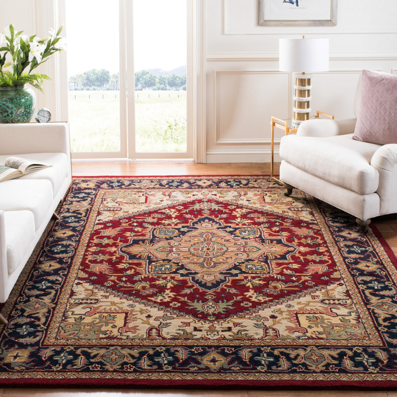 Balthrop Hand Tufted Wool Oriental Rug, Rectangle 8'3" x 11'