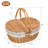 15" Wicker Picnic Baskets with Removable Liner