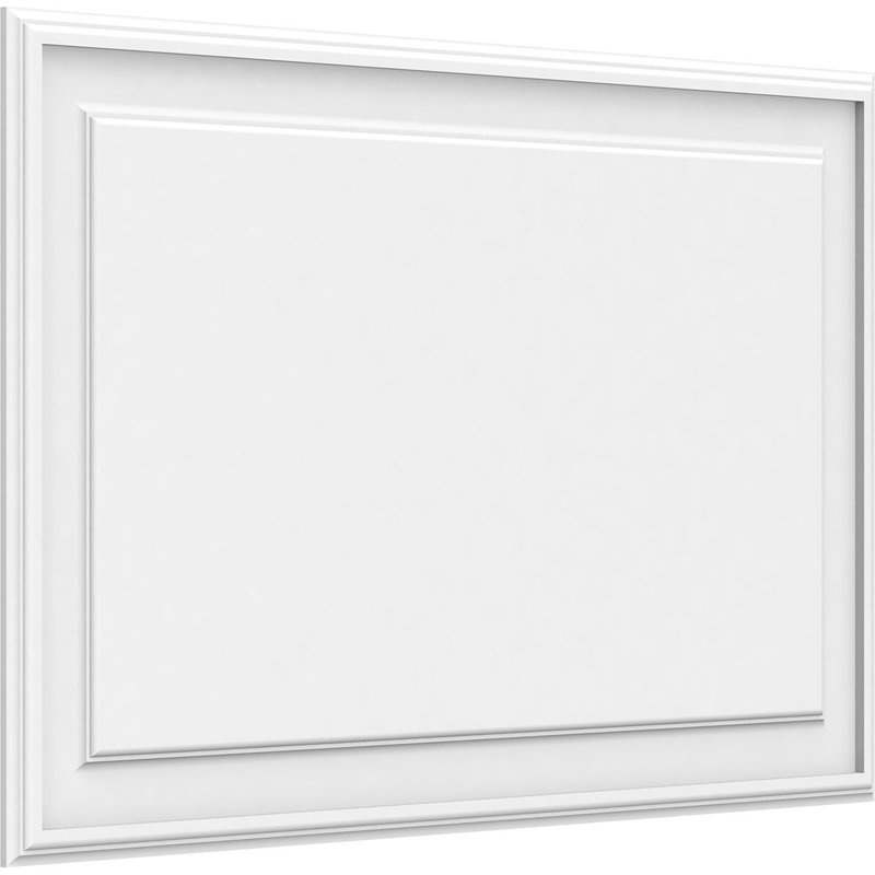 Panneau mural surélevé en PVC blanc Legacy, H 24 po x l 38 po x P 0,63 po